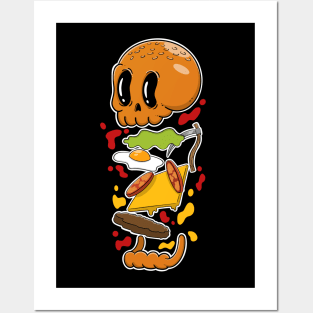 Skull Burger Posters and Art